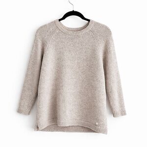 BRAX Feel Good Knit Sweater | Cotton Blend | Neutral Beige | Size M